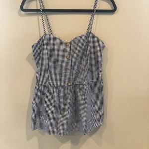 Blue Button Summer Top